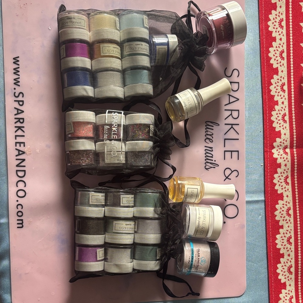 Assorted Nail Glitter and Dipping Powders - Multi-Color Set
